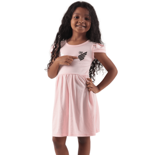 Vestido Canelado Infantil Rosa - Image 2