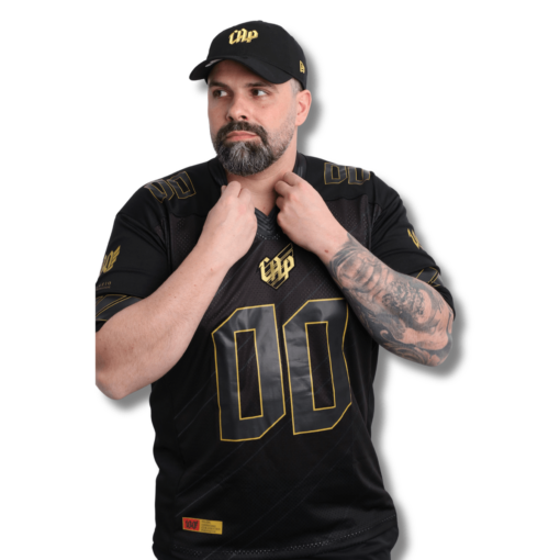 Camisa Masculino CAP Futebol Americano Jersey 2024 - Preto e Dourado - Image 2